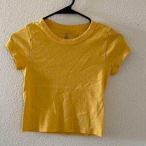 Brandy Melville mustard yellow Ashlyn top